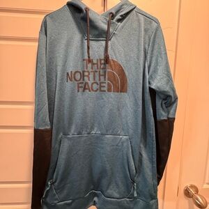 The North Face Men's Teal and Black Hoodie
